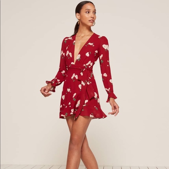 Reformation- petites whitby wrap dress - Picture 2 of 3